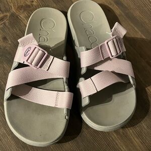 Chaco Pink and Gray Women's Sandals